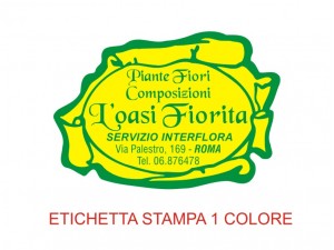 Etichette adesive per fioristi, fiorai e vivaisti (mm 46X32)  (cod.7G)